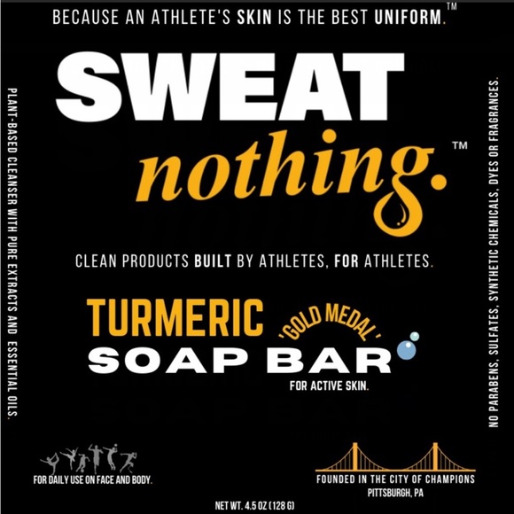 SWEAT Nothing: Turmeric Gold Medal Soap For Athletes. Sports Body + Skin… - Picture 4 of 9